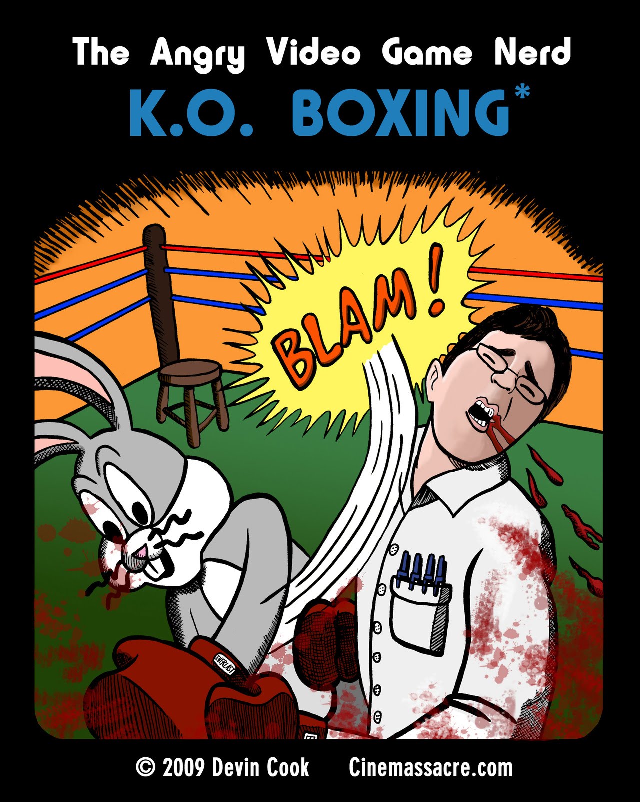 Angry Video Game Nerd KO Boxing front